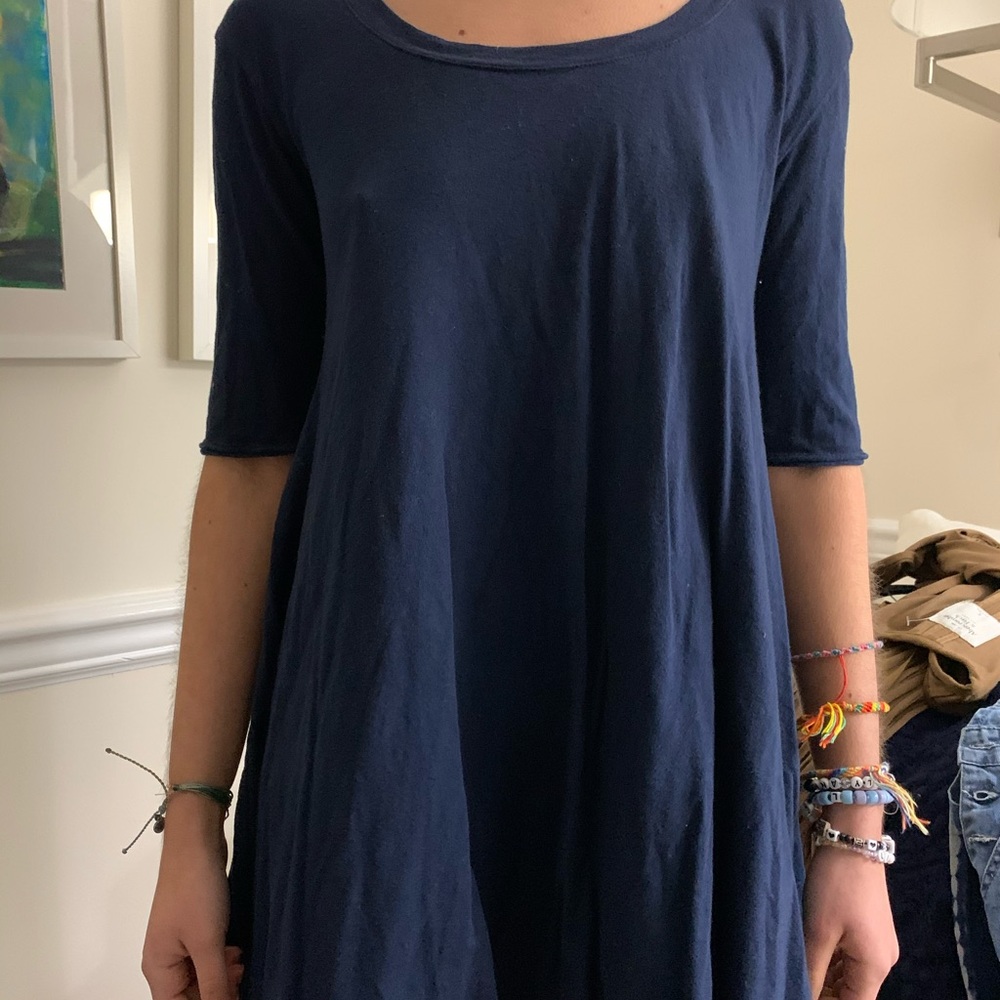 Navy Blue free People tunic top